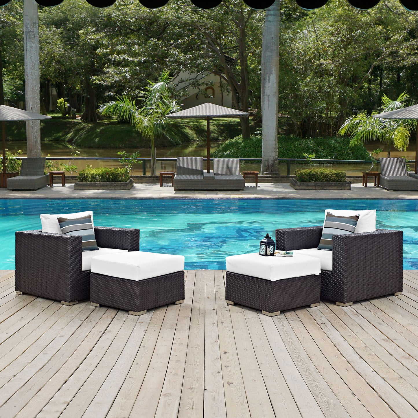 Convene 4 Piece Outdoor Patio Sectional Set By Modway - EEI-2367 | Outdoor Sofas, Loveseats & Sectionals | Modishstore - 31