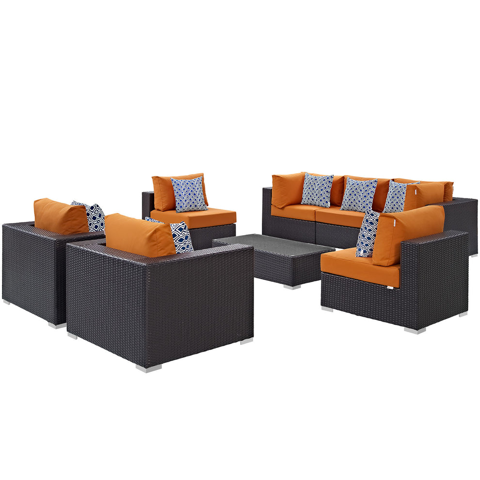 Modway Convene 8 Piece Outdoor Patio Sectional Set - EEI-2368 - EEI-2368 | Outdoor Sofas, Loveseats & Sectionals | Modishstore - 5