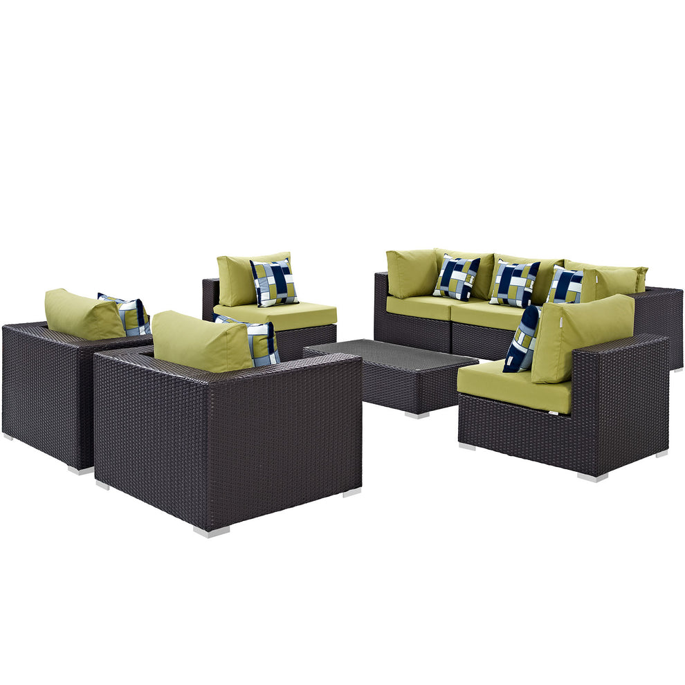 Modway Convene 8 Piece Outdoor Patio Sectional Set - EEI-2368 - EEI-2368 | Outdoor Sofas, Loveseats & Sectionals | Modishstore - 4