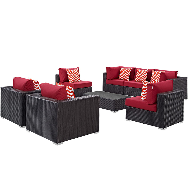 Modway Convene 8 Piece Outdoor Patio Sectional Set - EEI-2368 - EEI-2368 | Outdoor Sofas, Loveseats & Sectionals | Modishstore - 3