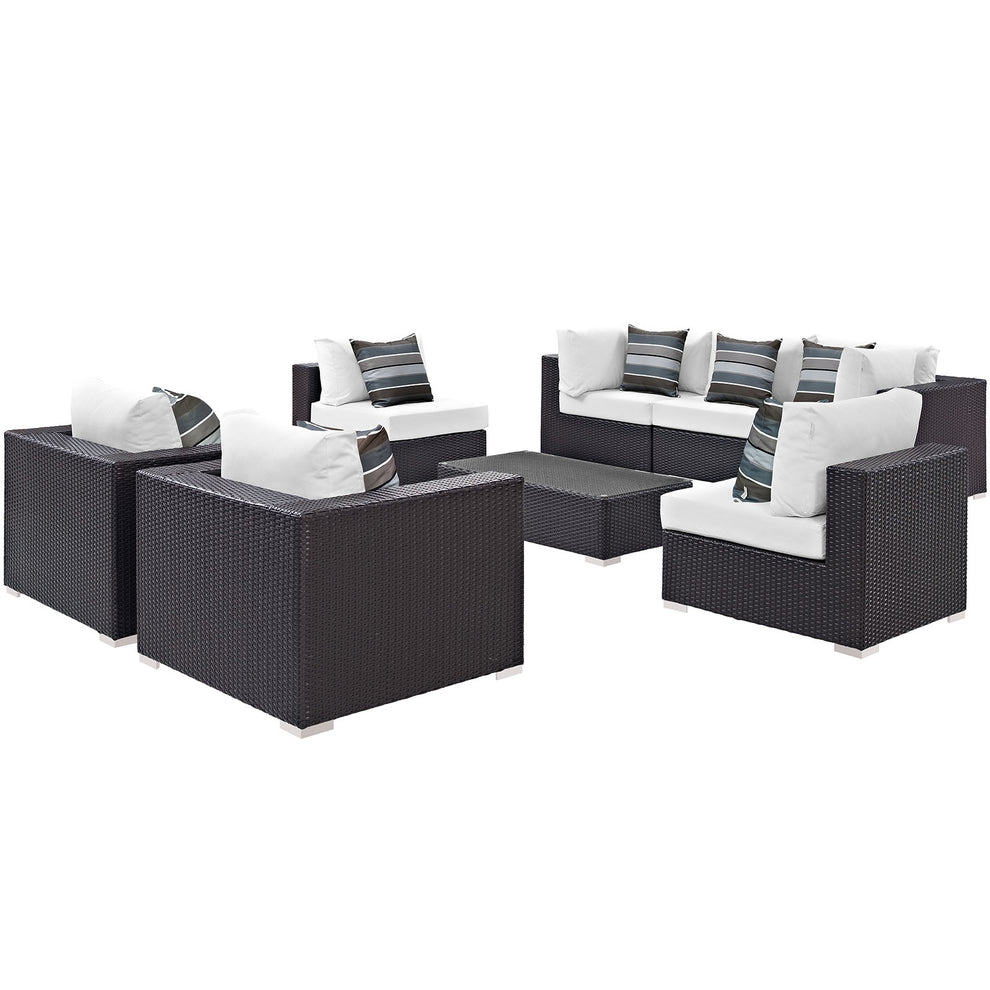 Modway Convene 8 Piece Outdoor Patio Sectional Set - EEI-2368 - EEI-2368 | Outdoor Sofas, Loveseats & Sectionals | Modishstore - 1