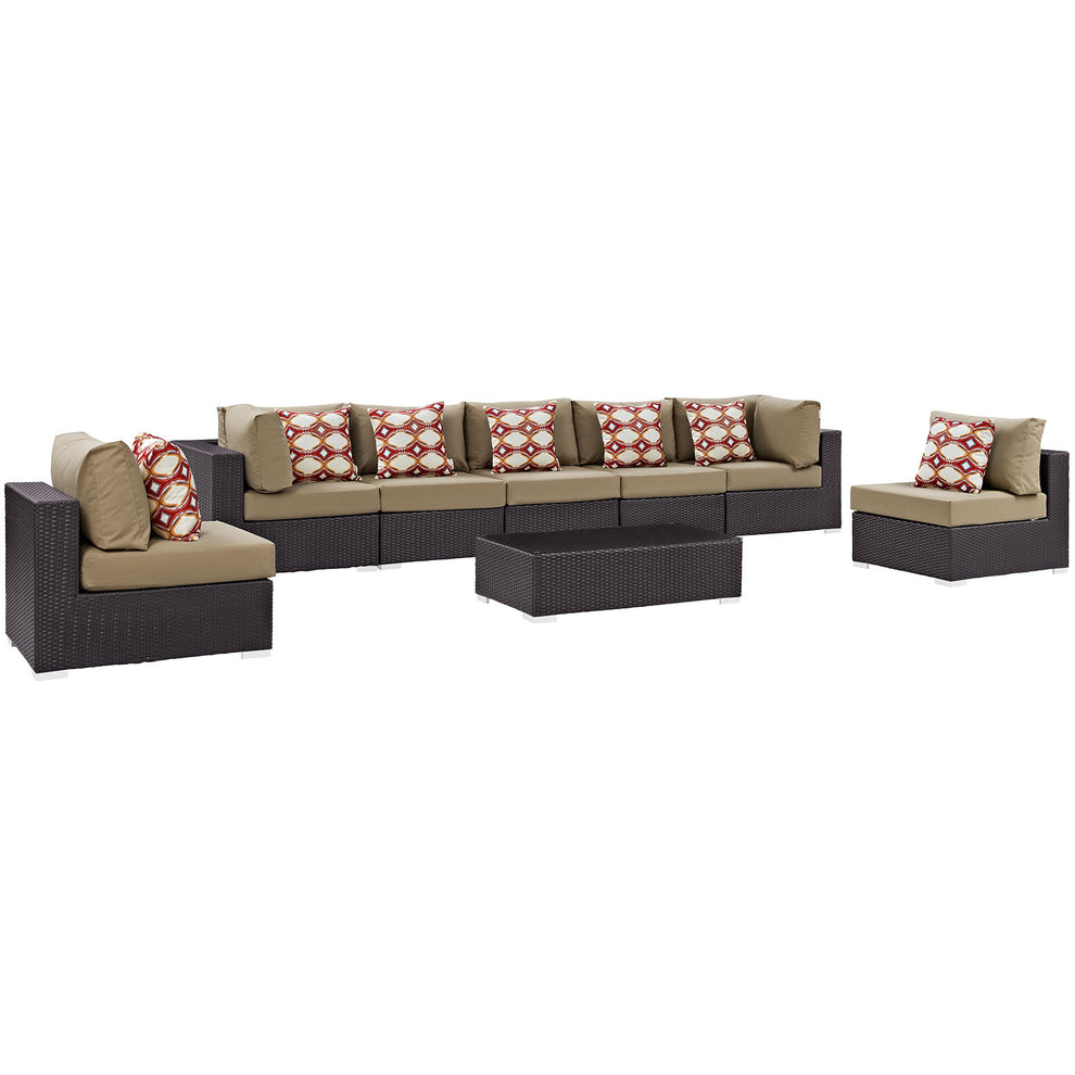 Modway Convene 8 Piece Outdoor Patio Sectional Set - EEI-2370 - EEI-2370 | Outdoor Sofas, Loveseats & Sectionals | Modishstore - 5