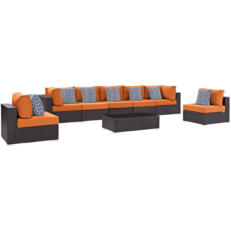 Modway Convene 8 Piece Outdoor Patio Sectional Set - EEI-2370 - EEI-2370 | Outdoor Sofas, Loveseats & Sectionals | Modishstore - 4