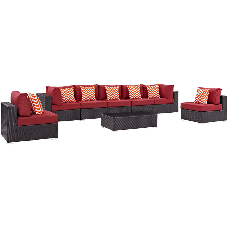 Modway Convene 8 Piece Outdoor Patio Sectional Set - EEI-2370 - EEI-2370 | Outdoor Sofas, Loveseats & Sectionals | Modishstore - 3