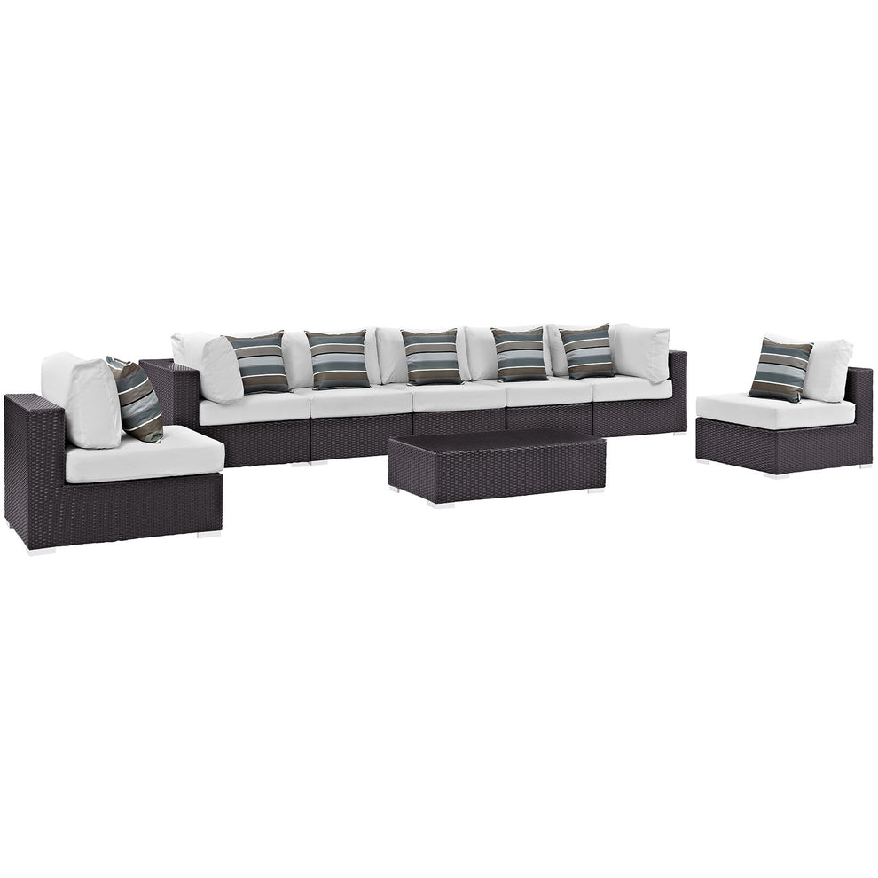 Modway Convene 8 Piece Outdoor Patio Sectional Set - EEI-2370 - EEI-2370 | Outdoor Sofas, Loveseats & Sectionals | Modishstore - 1