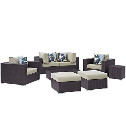 Convene 8 Piece Outdoor Patio Sectional Set By Modway - EEI-2371 | Outdoor Sofas, Loveseats & Sectionals | Modishstore - 2