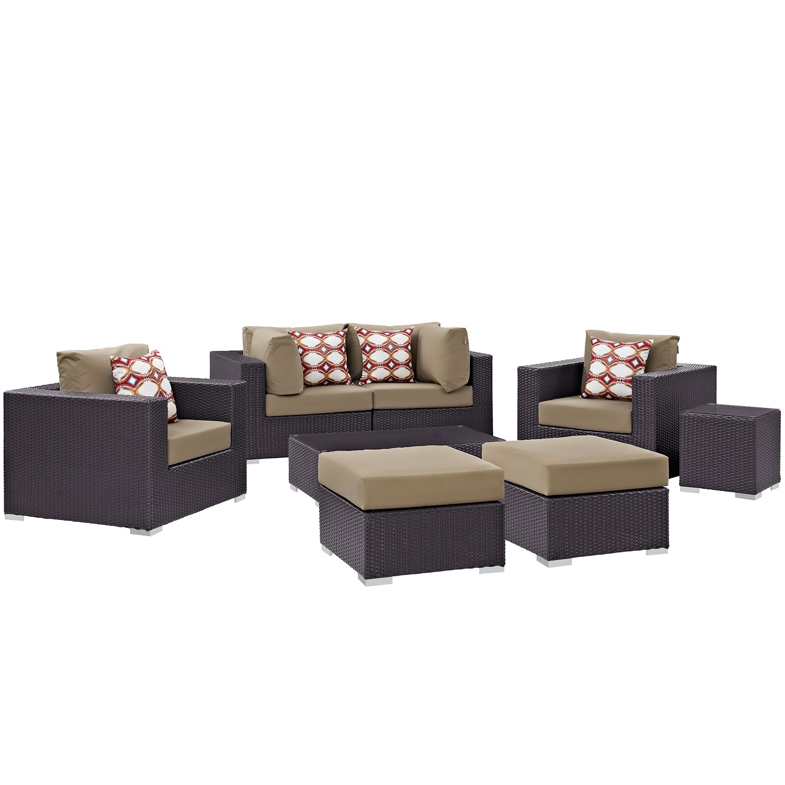 Convene 8 Piece Outdoor Patio Sectional Set By Modway - EEI-2371 | Outdoor Sofas, Loveseats & Sectionals | Modishstore - 10