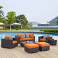 Convene 8 Piece Outdoor Patio Sectional Set By Modway - EEI-2371 | Outdoor Sofas, Loveseats & Sectionals | Modishstore - 17