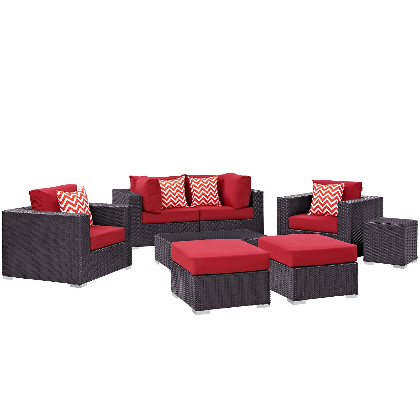 Convene 8 Piece Outdoor Patio Sectional Set By Modway - EEI-2371 | Outdoor Sofas, Loveseats & Sectionals | Modishstore - 34