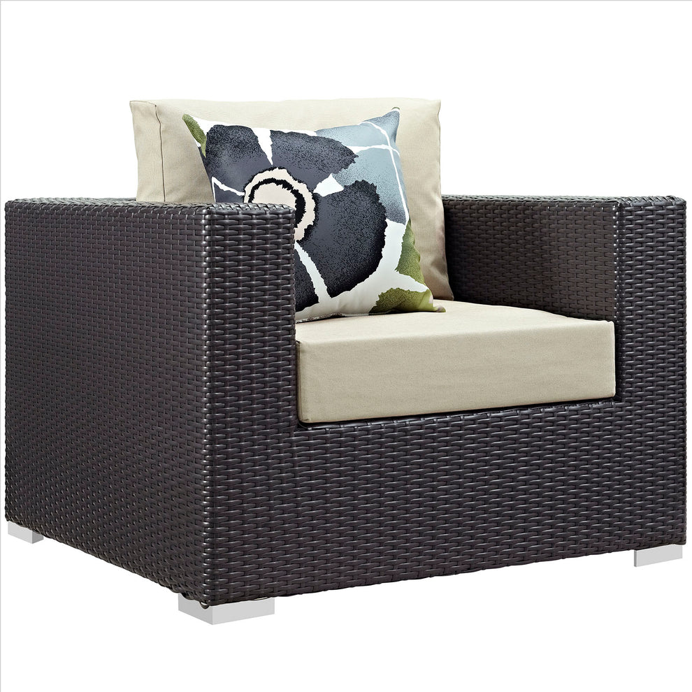 Modway Convene 6 Piece Outdoor Patio Sectional Set - EEI-2372 | Outdoor Sofas, Loveseats & Sectionals | Modishstore - 2
