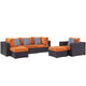 Modway Convene 6 Piece Outdoor Patio Sectional Set | Outdoor Sofas, Loveseats & Sectionals | Modishstore-7