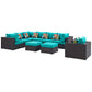 Convene 9 Piece Outdoor Patio Sectional Set By Modway - EEI-2373 | Outdoor Sofas, Loveseats & Sectionals | Modishstore - 26