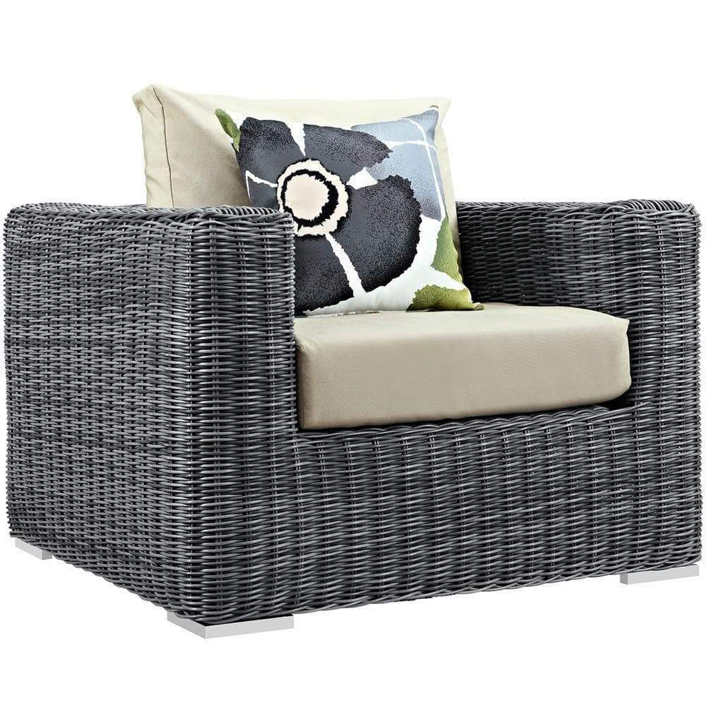 Modway Summon 8 Piece Outdoor Patio Sunbrella Sectional Set - EEI-2389 | Outdoor Sofas, Loveseats & Sectionals | Modishstore - 8