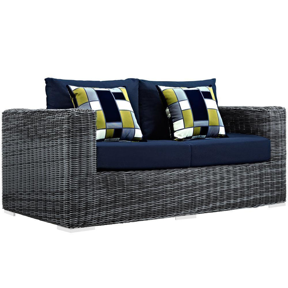 Modway Summon 8 Piece Outdoor Patio Sunbrella Sectional Set - EEI-2389 | Outdoor Sofas, Loveseats & Sectionals | Modishstore - 3