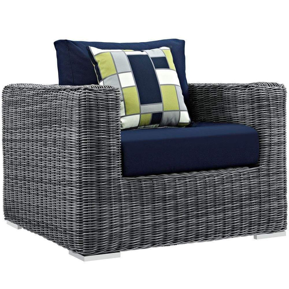 Modway Summon 8 Piece Outdoor Patio Sunbrella Sectional Set - EEI-2389 | Outdoor Sofas, Loveseats & Sectionals | Modishstore - 4