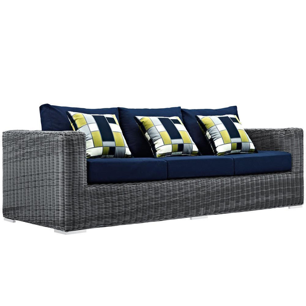 Modway Summon 3 Piece Outdoor Patio Sunbrella Sectional Set - EEI-2397 - EEI-2397 | Outdoor Sofas, Loveseats & Sectionals | Modishstore - 2