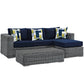 Modway Summon 3 Piece Outdoor Patio Sunbrella Sectional Set - EEI-2397 - EEI-2397 | Outdoor Sofas, Loveseats & Sectionals | Modishstore - 3