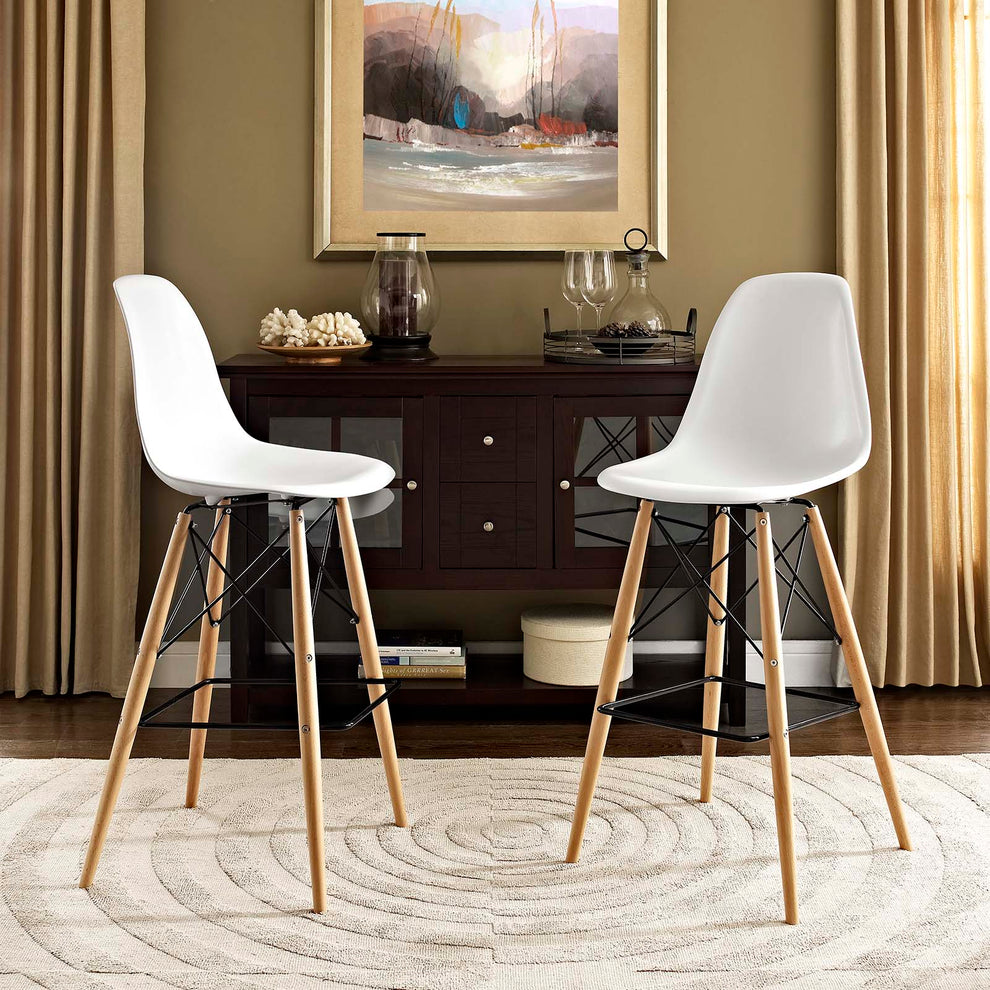 Modway Pyramid Dining Side Bar Stool - Set of 2 - EEI-2422 | Bar Stools | Modishstore - 1