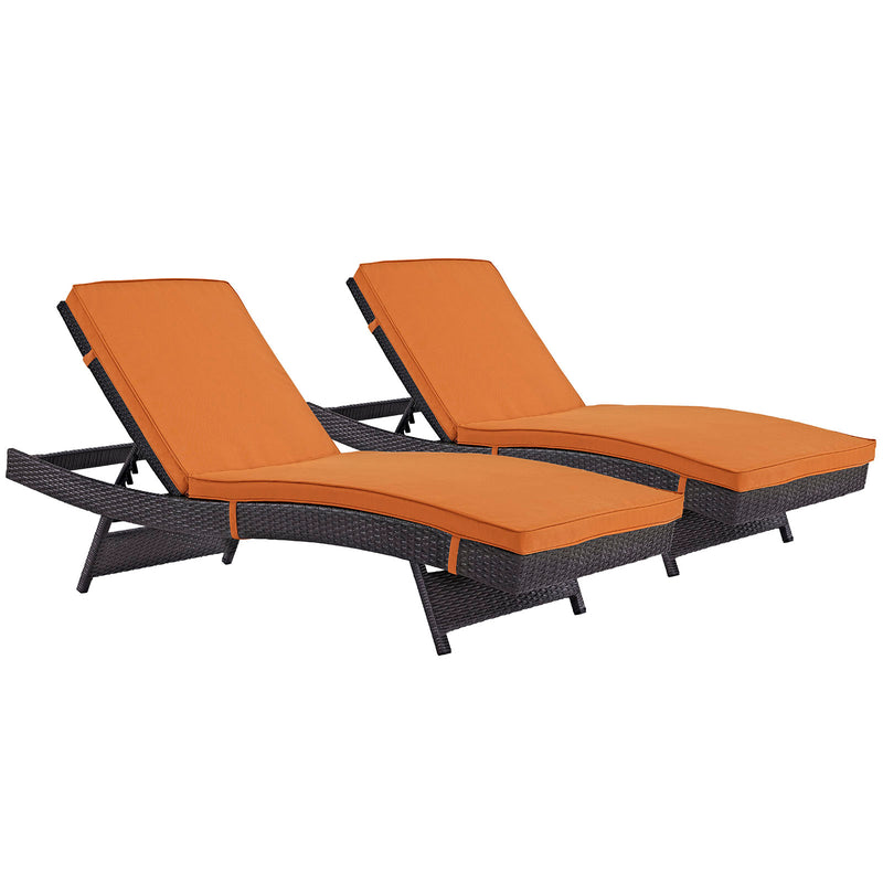 Modway Convene Chaise Outdoor Patio - Set of 2 - EEI-2428 | Outdoor Recliners & Lounge Chairs | Modishstore - 5