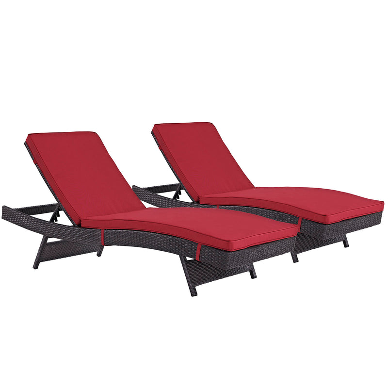 Modway Convene Chaise Outdoor Patio - Set of 2 - EEI-2428 | Outdoor Recliners & Lounge Chairs | Modishstore - 3