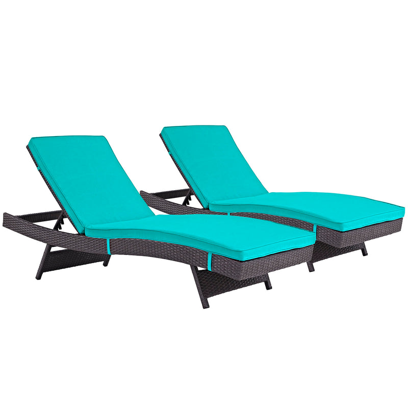 Modway Convene Chaise Outdoor Patio - Set of 2 - EEI-2428 | Outdoor Recliners & Lounge Chairs | Modishstore - 2