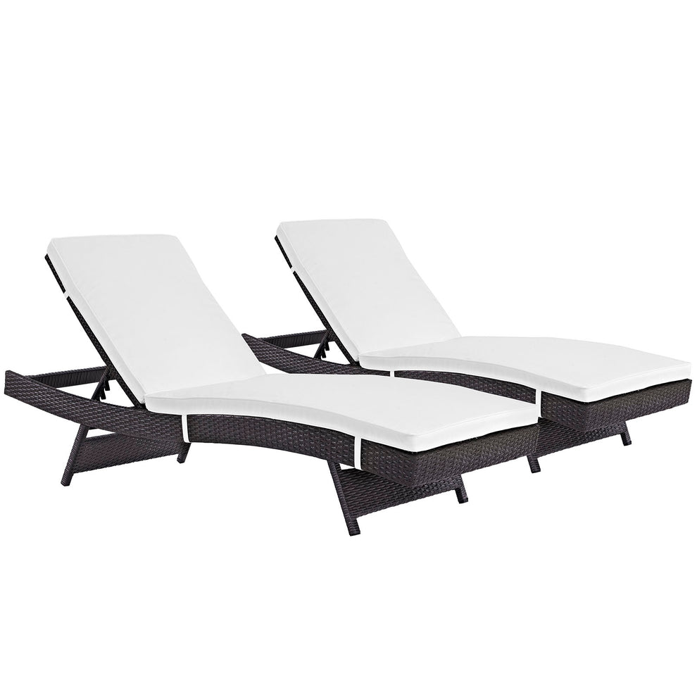 Modway Convene Chaise Outdoor Patio - Set of 2 - EEI-2428 | Outdoor Recliners & Lounge Chairs | Modishstore - 1