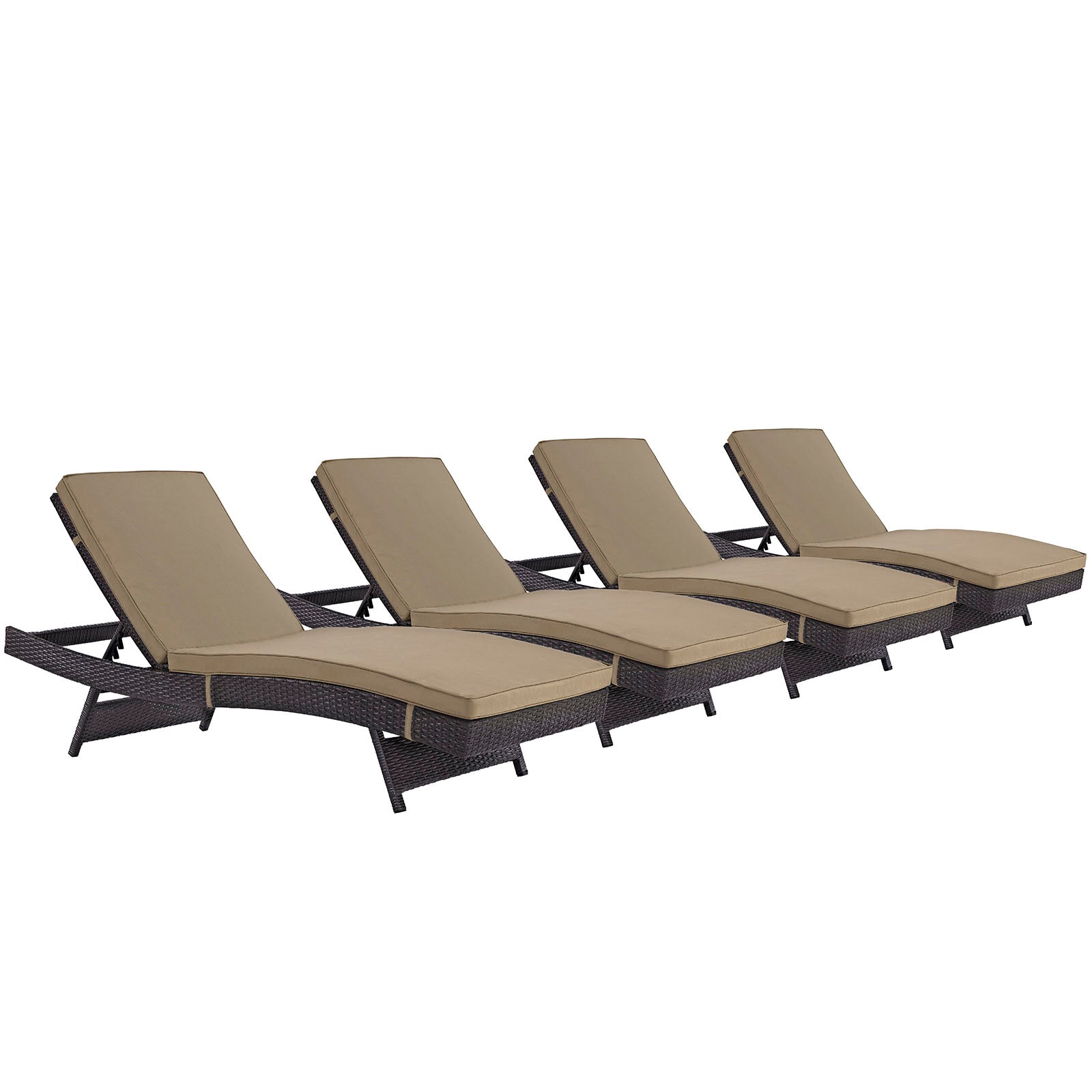 Modway Convene Chaise Outdoor Patio - Set of 4 | Outdoor Recliners & Lounge Chairs | Modishstore-22
