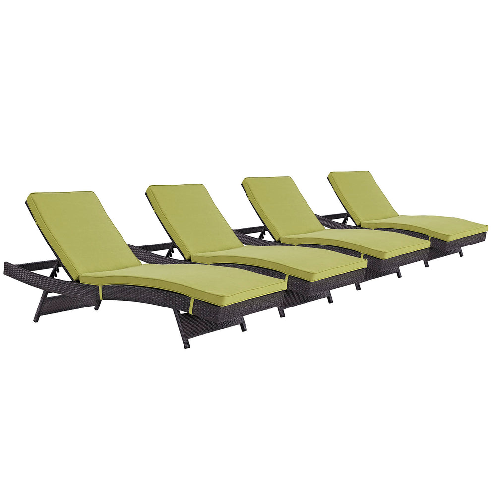 Modway Convene Chaise Outdoor Patio - Set of 4 - EEI-2429 | Outdoor Recliners & Lounge Chairs | Modishstore - 4
