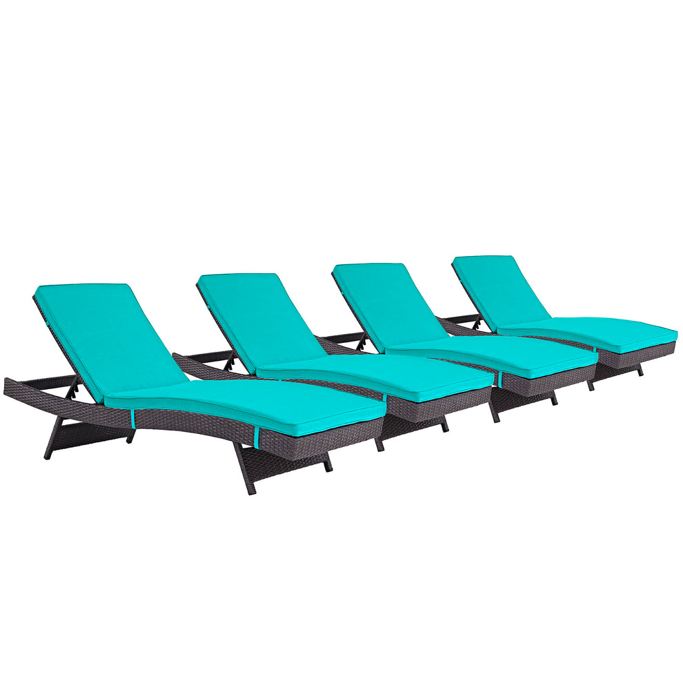 Modway Convene Chaise Outdoor Patio - Set of 4 - EEI-2429 | Outdoor Recliners & Lounge Chairs | Modishstore - 2