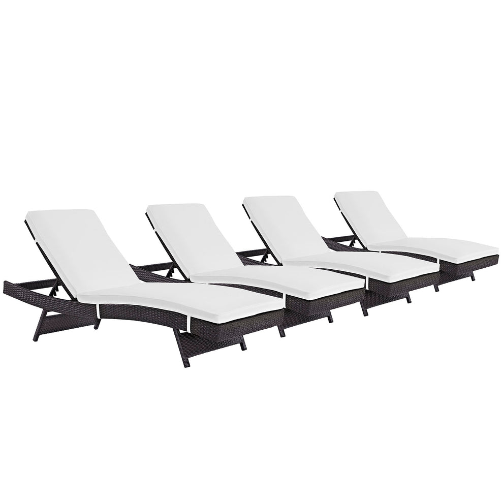 Modway Convene Chaise Outdoor Patio - Set of 4 - EEI-2429 | Outdoor Recliners & Lounge Chairs | Modishstore - 1