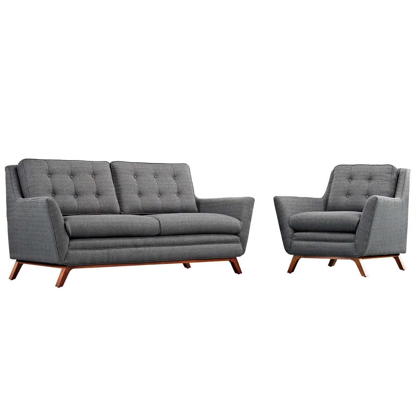 Beguile Living Room Set Upholstered Fabric Set Of 2 By Modway - EEI-2432 | Sofas | Modishstore - 7