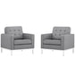 Modway Loft Armchairs Upholstered Fabric - Set of 2 | Armchairs | Modishstore-11