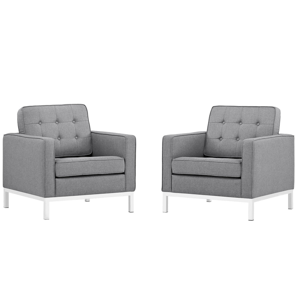 Modway Loft Armchairs Upholstered Fabric - Set of 2 - EEI-2440 | Armchairs | Modishstore - 3