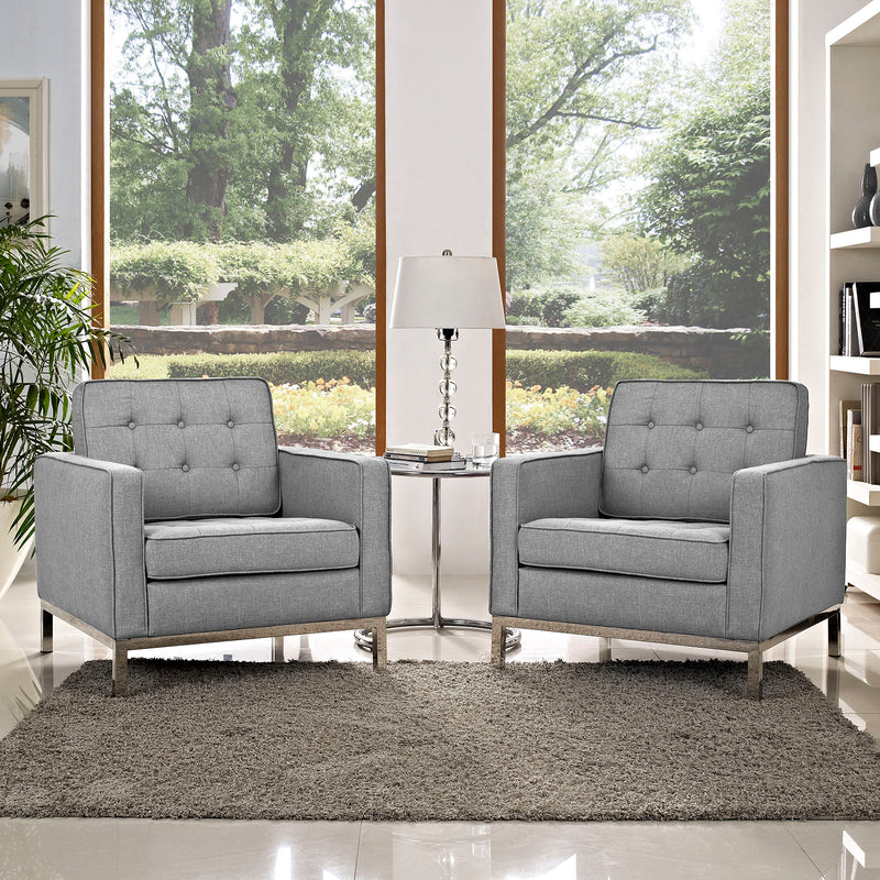 Modway Loft Armchairs Upholstered Fabric - Set of 2 - EEI-2440 | Armchairs | Modishstore - 1