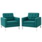 Modway Loft Armchairs Upholstered Fabric - Set of 2 | Armchairs | Modishstore-2
