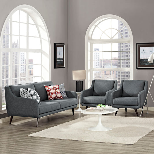 Verve Living Room Set Set of 3 By Modway - EEI-2445-AZU-SET | Sofas | Modishstore - 7
