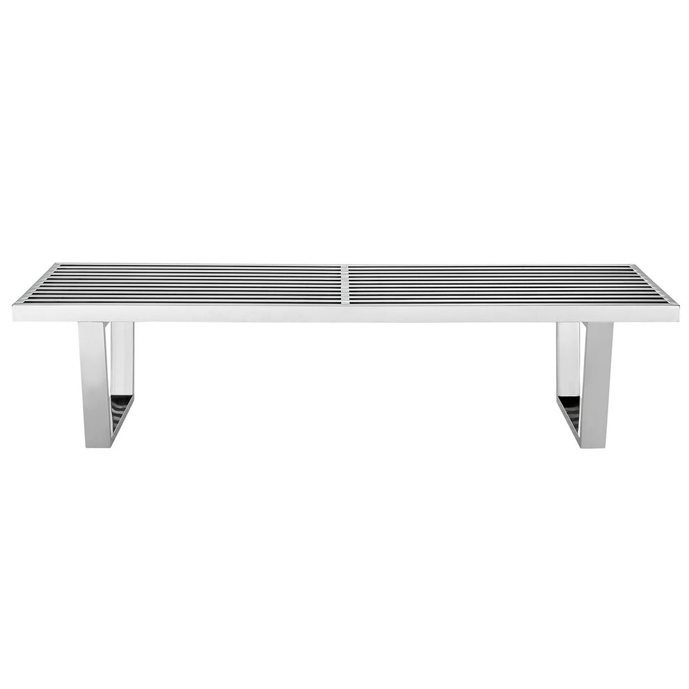 Sauna 5' Stainless Steel Bench By Modway - EEI-246 | Benches | Modishstore - 3