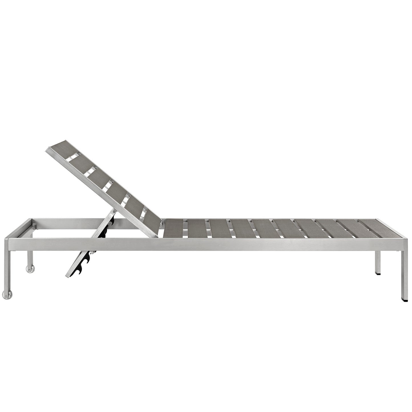 Modway EEI-2467 Shore Set of 2 Outdoor Patio Aluminum Chaise - Silver Gray - EEI-2467 | Outdoor Recliners & Lounge Chairs | Modishstore - 4