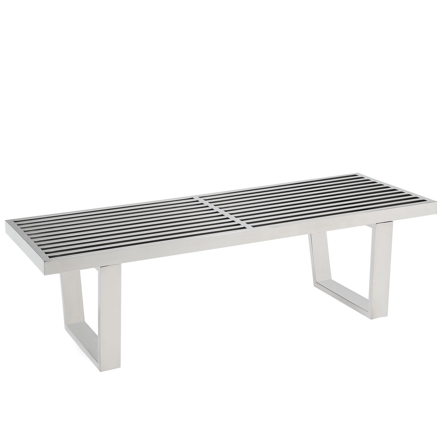 Sauna 4' Stainless Steel Bench By Modway - EEI-247 | Benches | Modishstore - 2