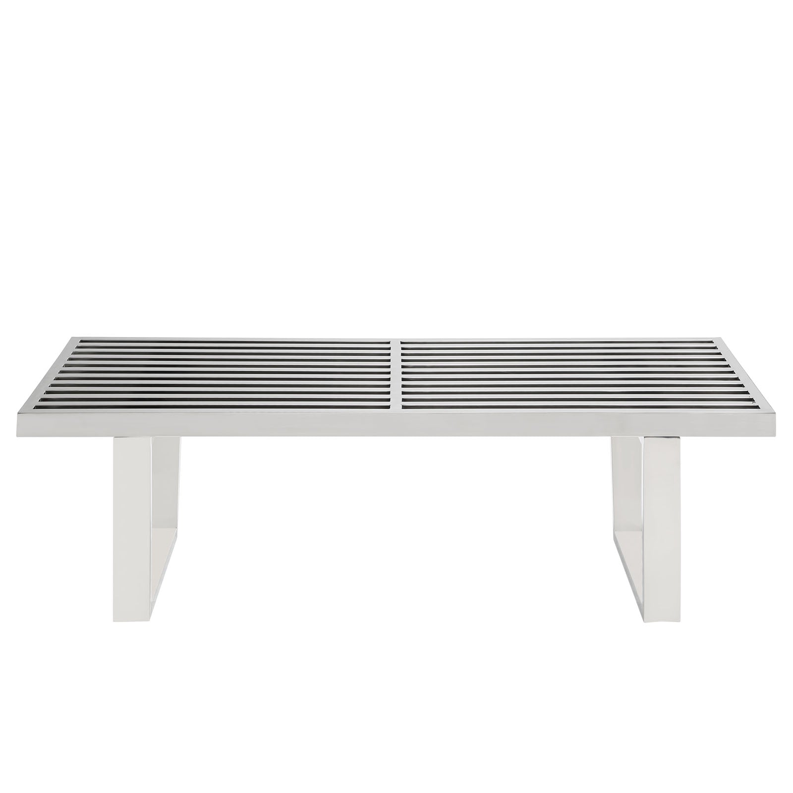 Sauna 4' Stainless Steel Bench By Modway - EEI-247 | Benches | Modishstore - 3