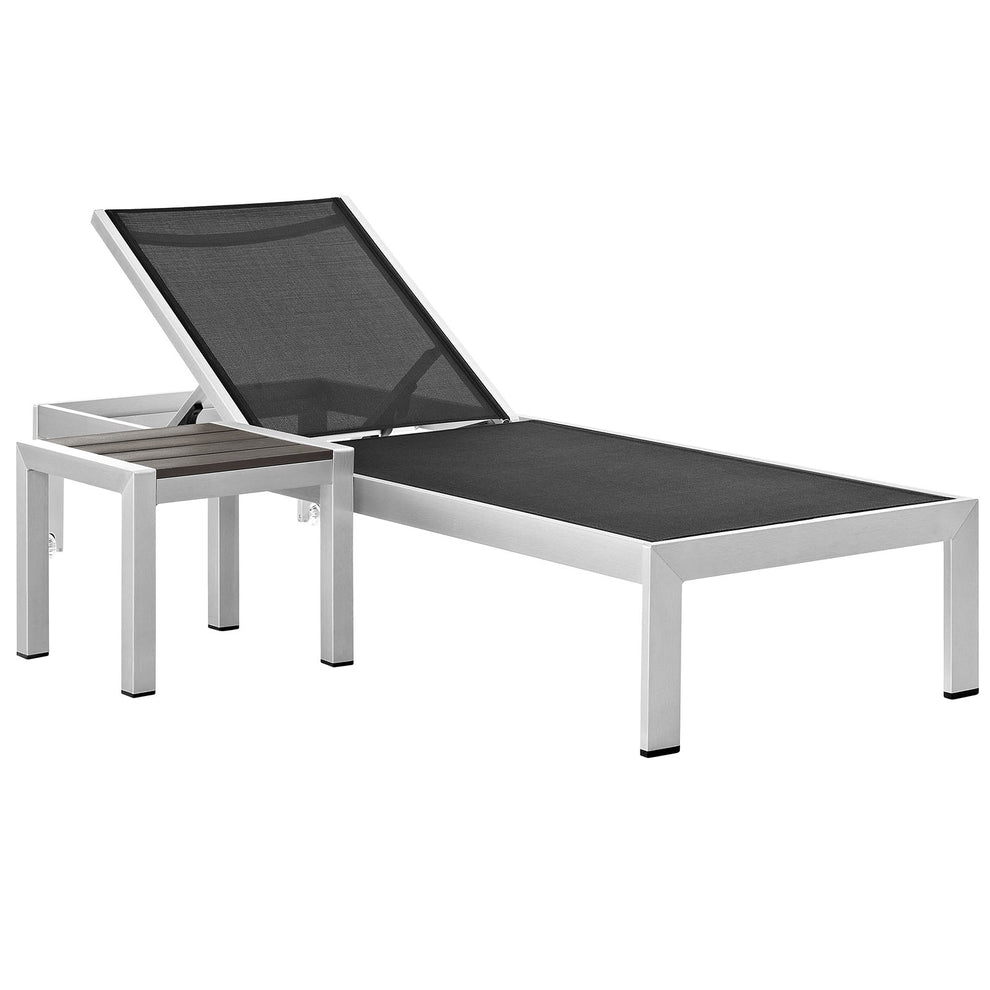 Modway Shore 2 Piece Outdoor Patio Aluminum Set - EEI-2470 - EEI-2470 | Outdoor Recliners & Lounge Chairs | Modishstore - 2