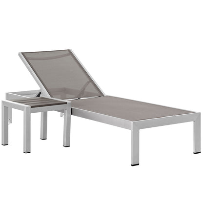 Modway Shore 2 Piece Outdoor Patio Aluminum Set - EEI-2470 - EEI-2470 | Outdoor Recliners & Lounge Chairs | Modishstore - 4