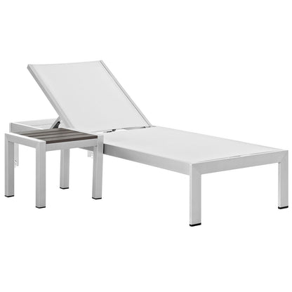 Modway Shore 2 Piece Outdoor Patio Aluminum Set - EEI-2470 - EEI-2470 | Outdoor Recliners & Lounge Chairs | Modishstore - 3