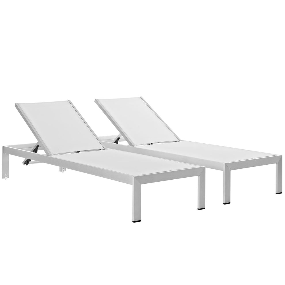 Modway Shore Set of 2 Outdoor Patio Aluminum Chaise - EEI-2472 - EEI-2472 | Outdoor Recliners & Lounge Chairs | Modishstore - 1