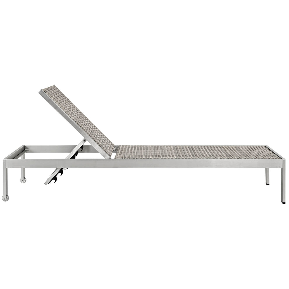 Modway Shore 2 Piece Outdoor Patio Set - Silver Gray - EEI-2475 | Outdoor Recliners & Lounge Chairs | Modishstore - 5