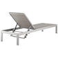 Modway EEI-2479 Shore Set of 6 Outdoor Patio Aluminum Chaise - Silver Gray | Outdoor Recliners & Lounge Chairs | Modishstore-3