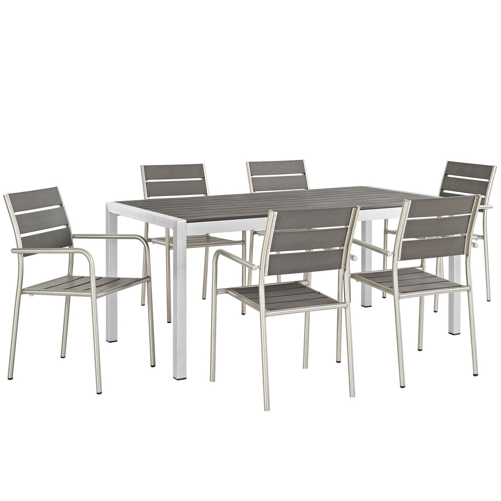 Modway Shore 7 Piece Outdoor Patio Aluminum Dining Set - EEI-2484 | Outdoor Dining Sets | Modishstore - 9