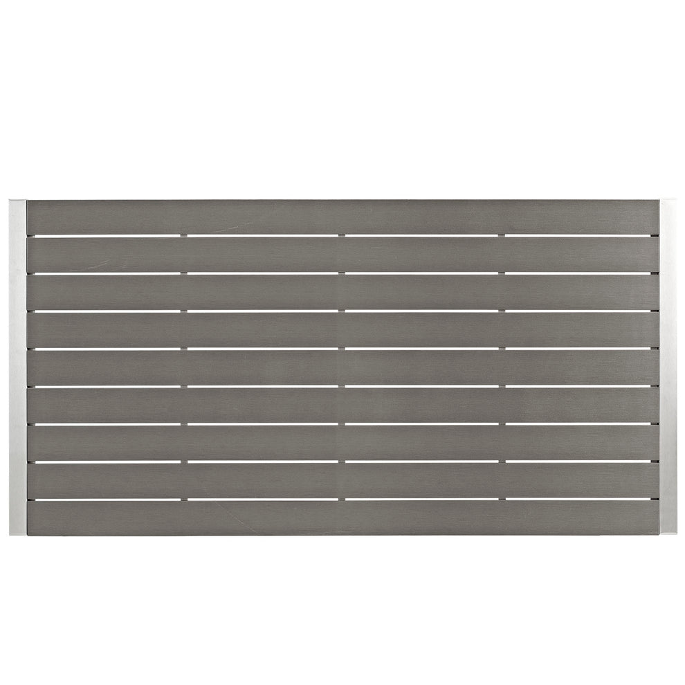 Modway EEI-2486 Shore 7 Piece Outdoor Patio Aluminum Dining Set - Silver Black - EEI-2486 | Outdoor Dining Sets | Modishstore - 4
