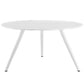 Modway Lippa 54" Round Wood Top Dining Table with Tripod Base in White | Dining Tables | Modishstore-4