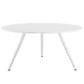 Modway Lippa 60" Round Wood Top Dining Table with Tripod Base in White | Dining Tables | Modishstore-2